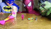 Spiderman Flies Pink Spidergirl Elsa Hulk Lady Deadpool Batman vs Joker Funny Pranks Compilation