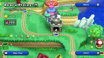 New Super Mario Bros, U Wii U Gameplay Walktrough Acorn Plains - Crushing - Cogs Tower