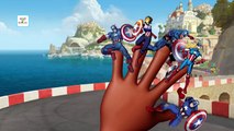 Finger Family Captain America Cartoons for kids | Captain America Finger Family Songs for Children