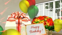 Funny Birthday greetings video animation from cartoon Cat