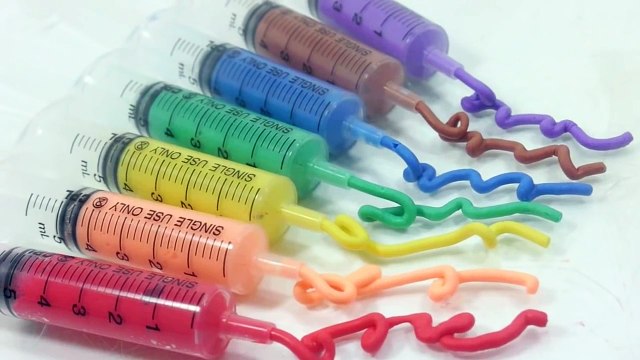 Cream Play Doh Colors Syringe Learn Numbers Counting Baby ToY Slime m&m Chocolate