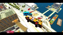 COLORS AMBULANCE CARS VS COLORS FIRE TRUCK with SPIDERMAN COLORS Nursery Rhymes Songs for Children