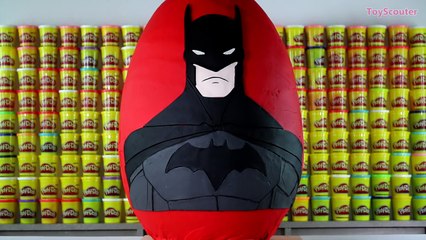 SUPER GIANT BATMAN Play Doh Surprise Egg – Bat Man vs Joker Fighting Over the Huge Egg