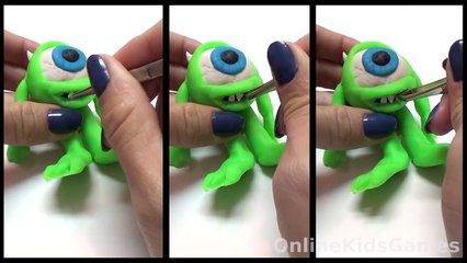 Made from Play Doh: Nemo Tazmania Garfield Mike Monsters Baby Hazel with Play Dough