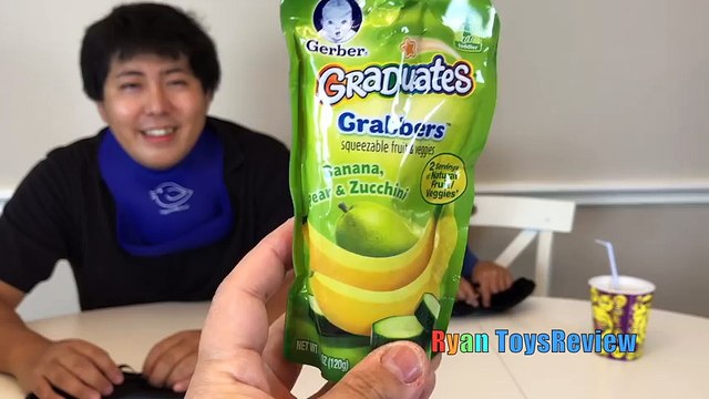 BABY FOOD CHALLENGE Super Gross Flavors! Ryan ToysReview