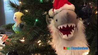 Bad Santa Pet Shark Attack! Magic transform into Christmas Present! Kid Prank Toy Shark eat Snack