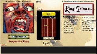Chords & Lyrics #0126 King Crimson  - Epitaph