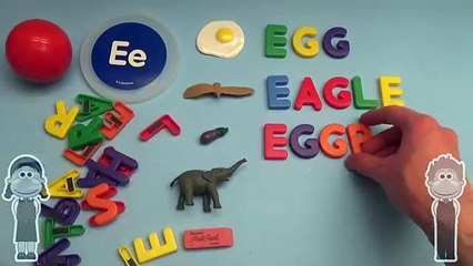 Disney Cars Surprise Egg Learn-A-Letter! Spelling Words that Start with the Letter E!