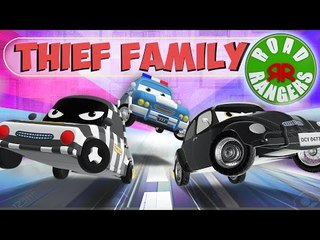 Road Rangers | we are the thief family | vehicle songs for kids