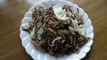 Japanese fried noodle with Japanese soba   Japanese food 日本そばの焼きそば