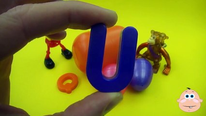 Kinder Surprise Egg Learn A Word! Lesson Q Teaching Spelling & Letters Unwrapping Eggs & Toys