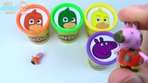 PJ MASKS Play Doh Clay Cups Surprise Toys Peppa Pig Learn Colours for Kids Disney Pixar
