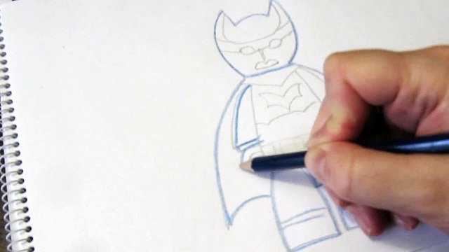 Как нарисовать Лего Бэтмен для детей How to draw LEGO Batman for kids