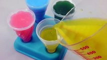 Learn Colors Slime Big Syringe Yogurt Juice Icecream Jelly Pudding