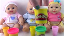 Triplet Baby Dolls Play-doh Ice Creams Make Ice Cream for your dolls Toys
