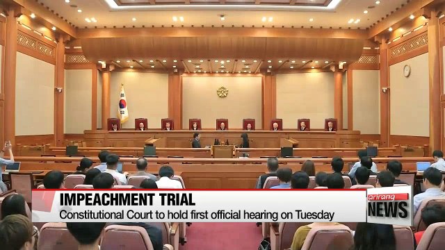 President Park's impeachment trial to begin on Tuesday