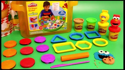 Download Video: Play Doh Sesame Street Fun Shapes Bucket Toys Review Playdough Cookie Monster Toys