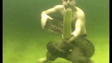 Swimming With a Huge Anaconda