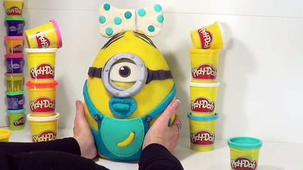 Finger Family Song MINIONS PLAY DOH BIG SURPRISE EGG Playdough NurseryRhyme for Kids CookieTv Video