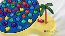 LETS GO FISHING Game XL Spiderman Learn Colors with Princess T Fun Fami