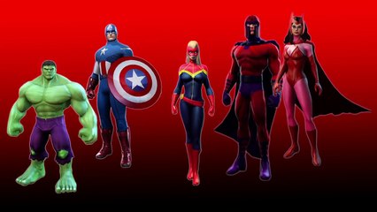 Finger Family Song HULK CAPTAIN AMERICA Marvel Super Heroes Nursery Rhymes Cookie Tv Video