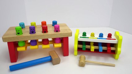 Best Kid Learning Video- Learn Colors & Counting with Pounding Peg Toys!