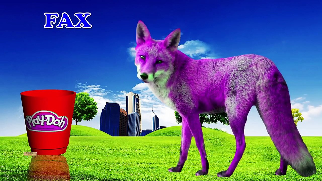 Play doh learn Animals names for children - Colors dinosaurs gorilla 3d Finger family rhymes song