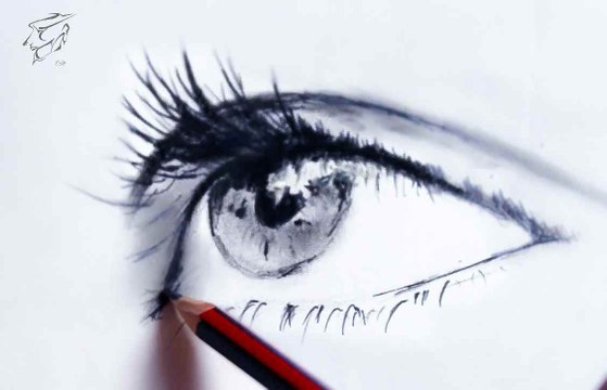 How to draw Eye step by step رسم عين بقلم الرصاص بكل سهولة