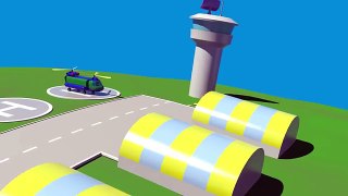 Cartoon Airport! Build 3d Sports AIRPLANE - Learn Simple Numbers (1-4) Cartoon for Kids 2