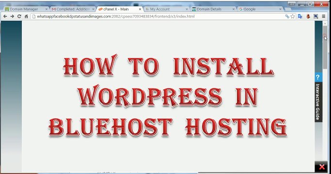 How to Install Wordpress in Bluehost Hosting