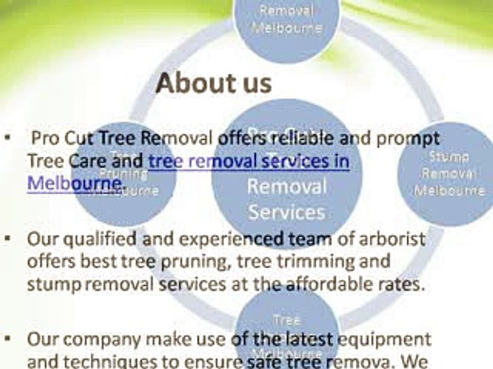 Pro Cut Tree Removal Melbourne