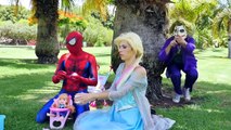 Elsa Frozen & Spiderman Bebê com tombadilho Princesa Anna Joker Super Joker herói na vida real