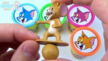 Tom and Jerry Toys Surprise Play Doh Cups Clay Rainbow Learn Colours in English for Kids