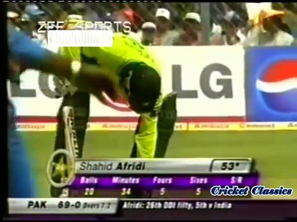 Shahid Afridi Fastest Century Against India 102 Runs On Just 45 Balls -Shahid Afridi Best Performance Ever
