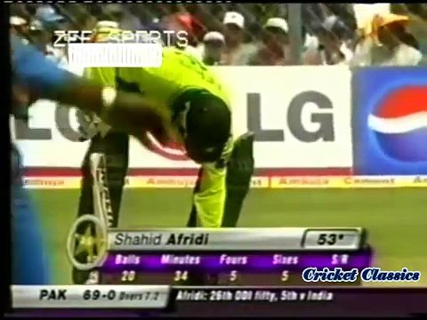 Shahid Afridi Fastest Century Against India 102 Runs On Just 45 Balls -Shahid Afridi Best Performance Ever