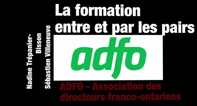 La formation entre et par les pairs, témoignages de Nadine Trépanier-Bisson et Sébastien Villeneuve