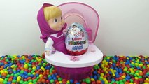Baby Doll Toilet Training with Masha and the Bear Learn Colors with Big Surpris