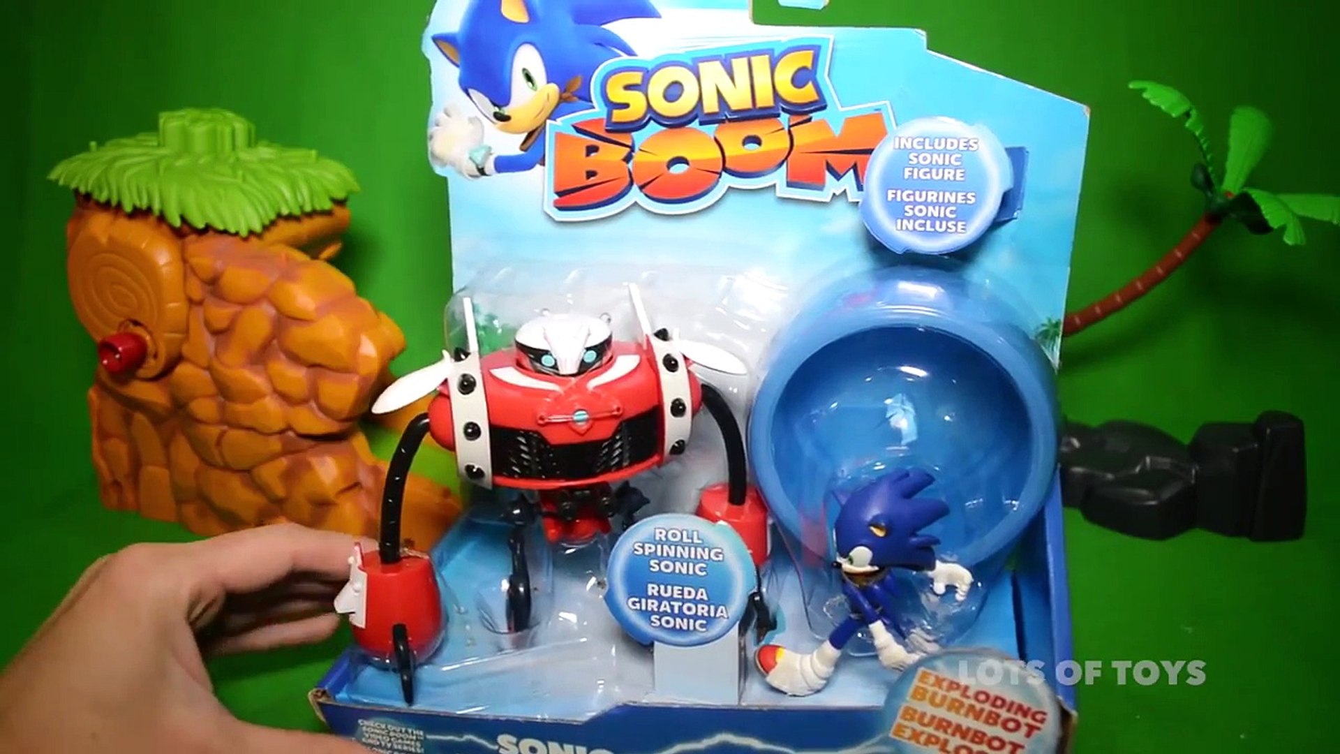 ⁣Exploding Burnbot Vs. Sonic Boom Toy Review by Lots of Toys