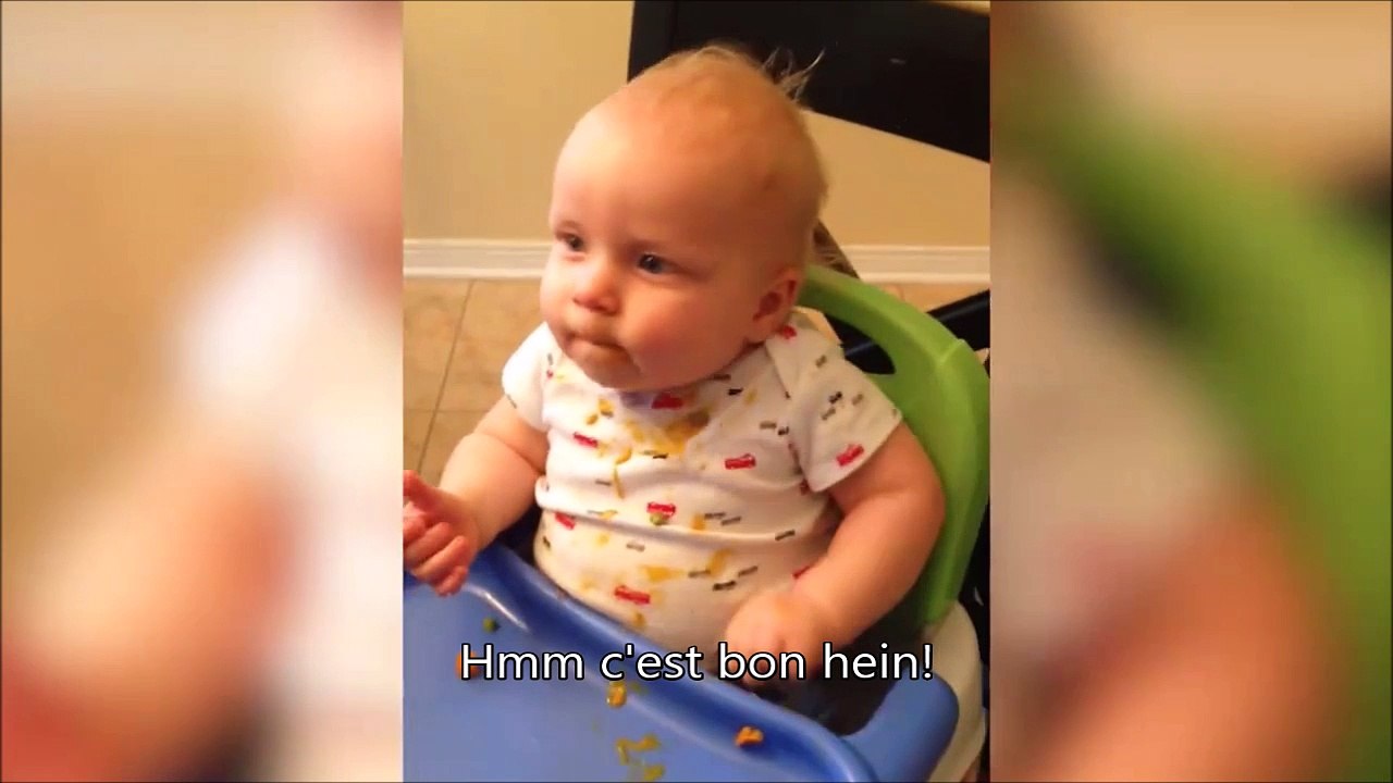 Je veux bien tout manger mais les petits pois c'est hors de question... Bébé trop mignon