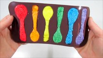 Como hacer cucharitas de masa de espuma y slime arcoiris - Foam clay