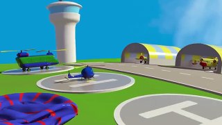 HOT AIR BALLOON _ Learn Simple Numbers _ Cartoon Airport Demo (1-7) Construction Game! 5