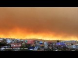 Les spectaculaires images d'un gigantesque incendie de forêt au Chili