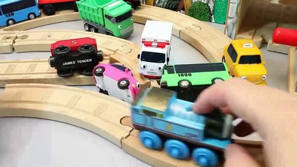Tayo The Little Bus English Thomas & Friends Car Toys Learn Colors Slime Toilet