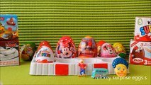 Surprise eggs Mini mouse,Cars Kinder Toto Disney planes & Donald Duck Huevo Kinder Sorpresa!