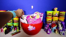 GIANT FLUTTERSHY Surprise Egg Play Doh - MLP Toys Fashems Pop Moshi Monsters Care Bears