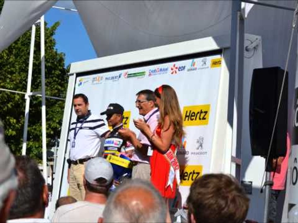 Tour de l'Ain 2013 Etape 1 Lagnieu - Bourg en Bresse (Interview de Leonardo Duque)