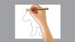 How to draw step by step for kids-Animal Cartoon#15-draw a horse cartoon so cute-by Draw My Hands