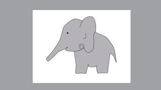 How to draw step by step for kids-Draw a Animals Cartoon#12-draw a Elephant So Cute-by Draw My Hands