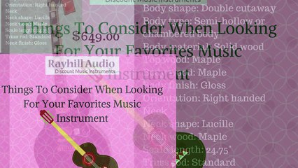 Things To Consider When Looking For Your Favorites Music Instrument