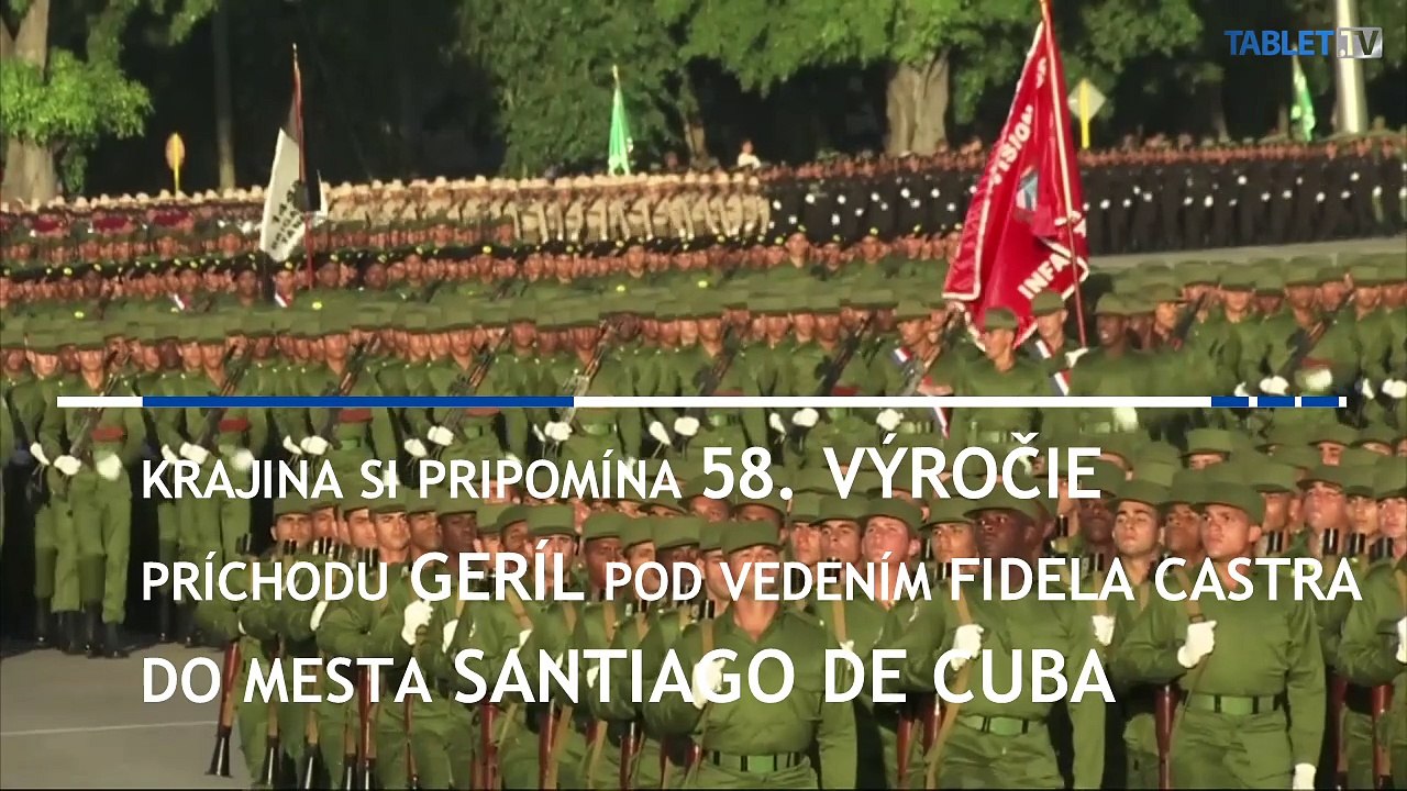 Kubánci si uctili zosnulého vodcu Fidela Castra vojenskou prehliadkou